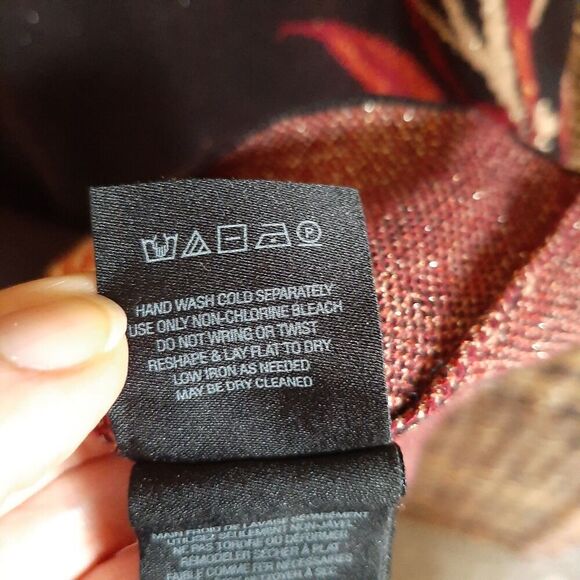 Anthropologie Knitted & Knotted Moretta Silk Floral Sweater Dress Medium Black - Picture 7 of 8